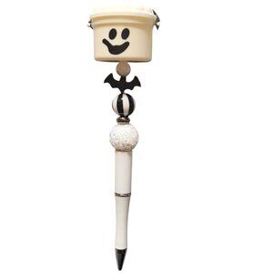 Boo bucket beaded pen with replacement ink
